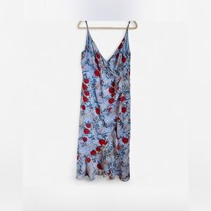 BARDOT Floral Blue and Red Wrap Dress